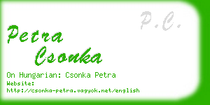 petra csonka business card